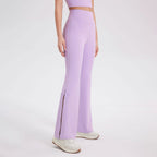 Peach High Waist Hip Lift Bell-bottom Pants Sports photo 4