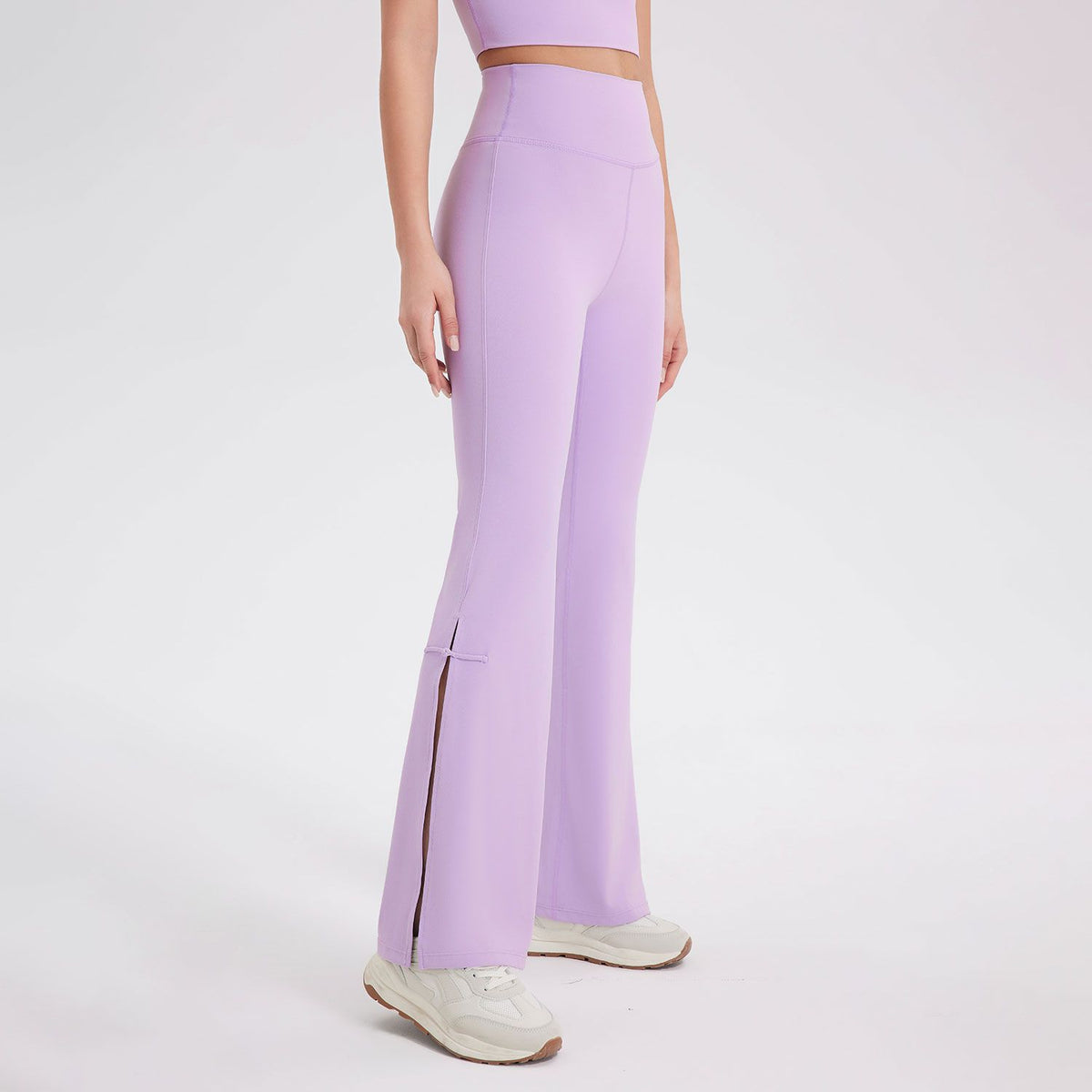 Peach High Waist Hip Lift Bell-bottom Pants Sports photo 4