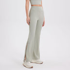 Peach High Waist Hip Lift Bell-bottom Pants Sports photo 7