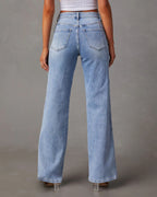 Casual Patchwork Wide Leg Jeans photo 9
