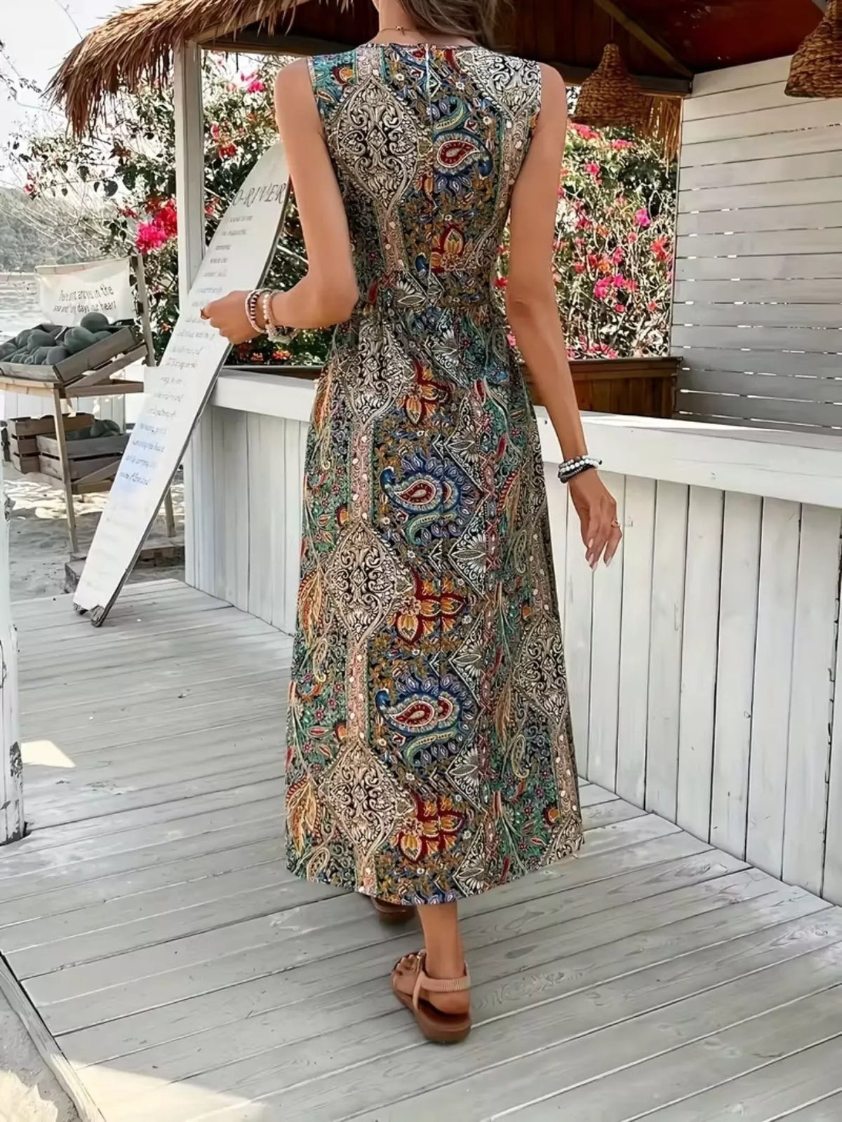 Paisley Print Sleeveless Romper (16)