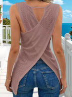 Hollow-out Knit Tank Top (5)