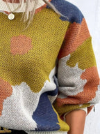 Floral Pattern Round Neck Sweater (6)