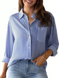 Striped Button-down Relaxed Fit Shirt