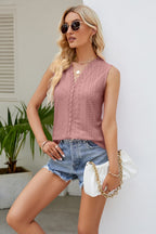 Spliced Lace V-neck Tank (11)