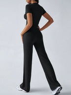 Round Neck Short Sleeve Top Pants Set (30)