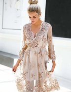 V-neck Sequined Dress photo 1