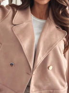 Double-breasted Lapel Collar Jacket (13)