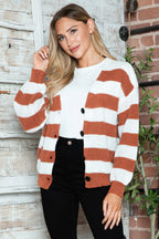 Striped Button Up Long Sleeve Sweater (5)