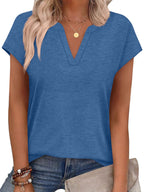 Notched Short Sleeve T-shirt (11)