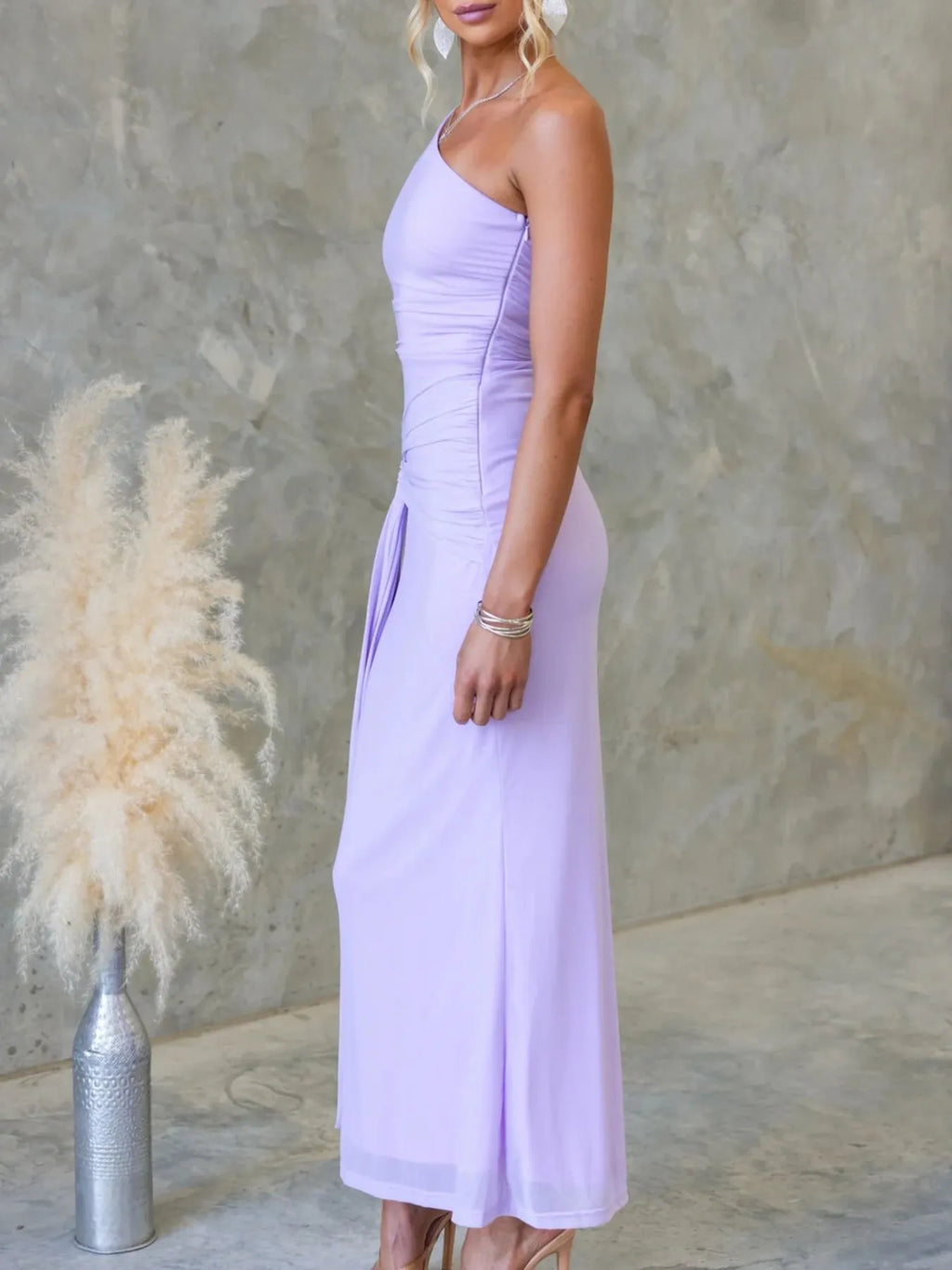 One-shoulder Cutout Bodycon Maxi Dress (16)