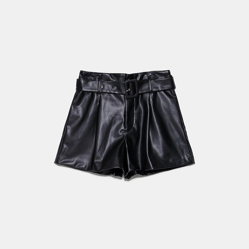 Leather Shorts variant CJNSXZDK00685-Black-XS|CJNSXZDK00685-Black-L|CJNSXZDK00685-Black-M|CJNSXZDK00685-Black-S