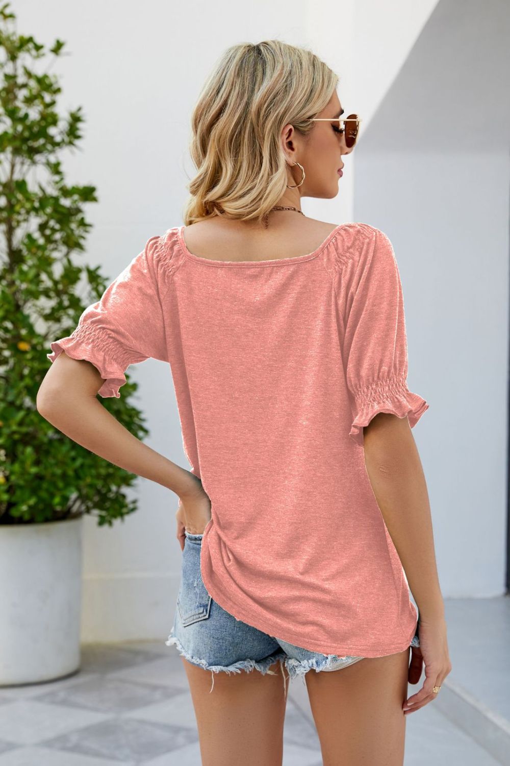Short Flounce Sleeve Top (21)
