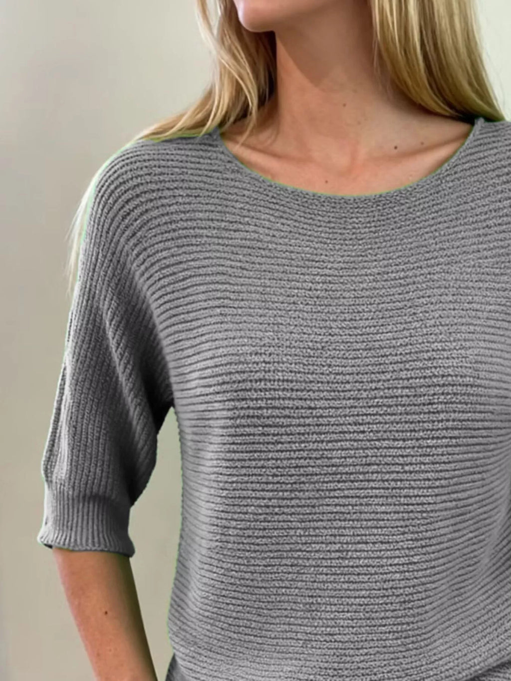 Full Size Ribbed Knit Round Neck Sweater Plus (6)