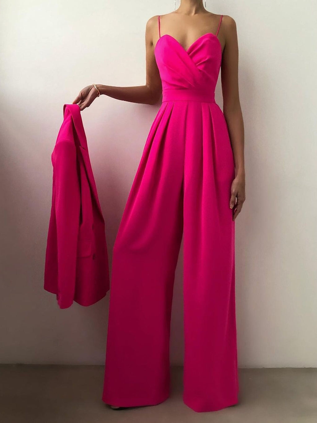 Full Size Spaghetti Strap Wide Leg Jumpsuit Plus (9)