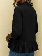 Full Size Ruffled V-neck Long Sleeve Blouse Plus (12)