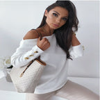 One-line Collar Button Long Sleeve Solid Color Base photo 4