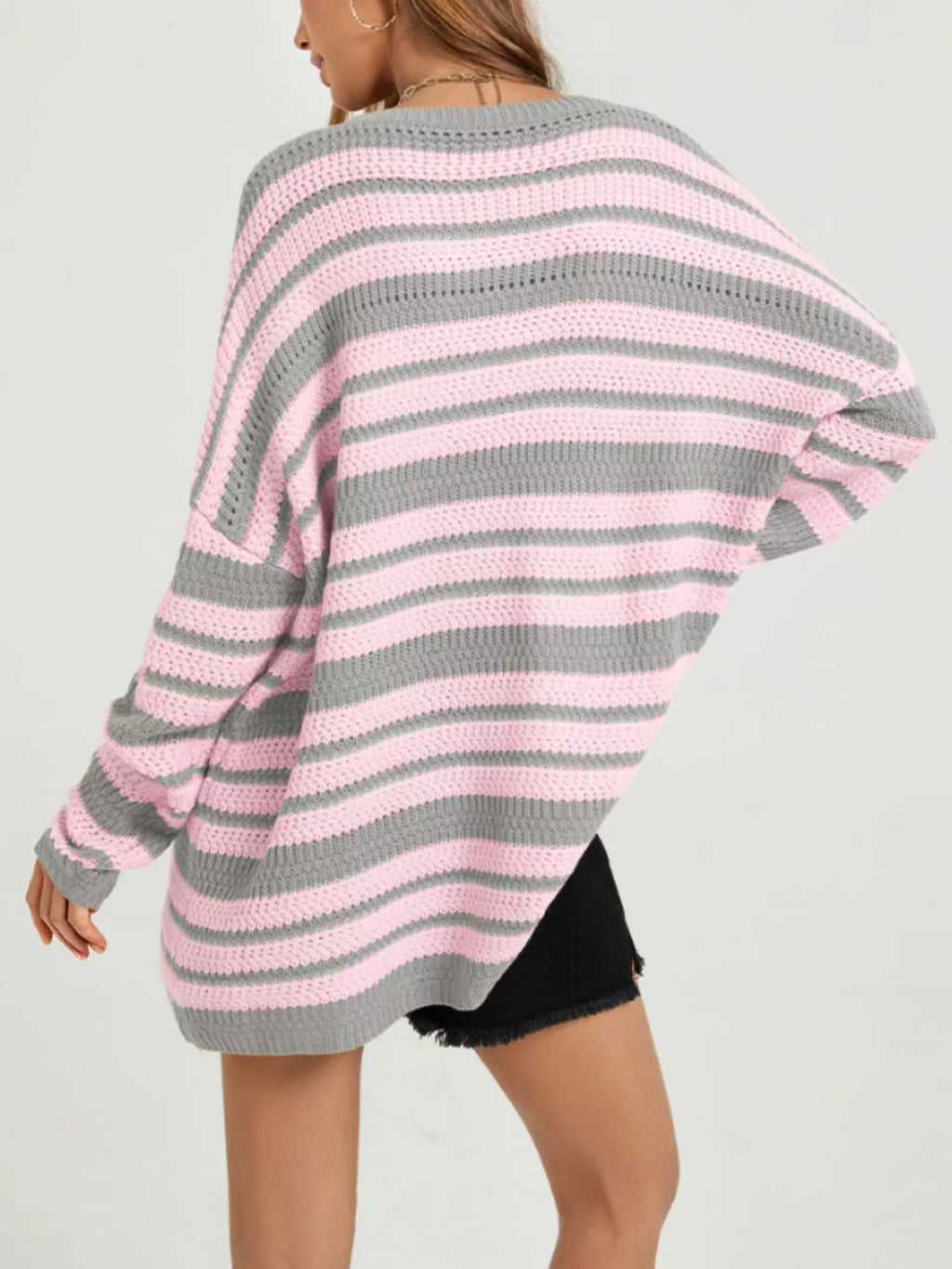 Striped Drop Shoulder Sweater (4)