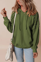 Rivet Drawstring Long Sleeve Hoodie (3)