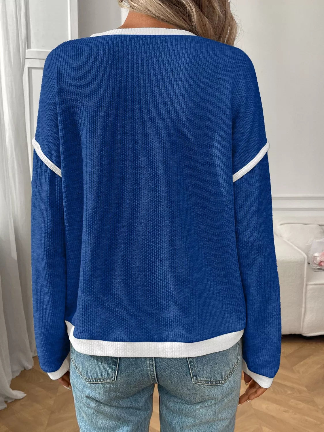 Ribbed Knit Contrast Trim Sweater (22)