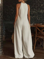 Full Size Halter Neck Lace Trim Wide Leg Jumpsuit Plus (3)