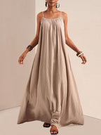 Spaghetti Strap Flowy Maxi Dress (2)