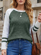 Ribbed Raglan Sleeve T-shirt (4)