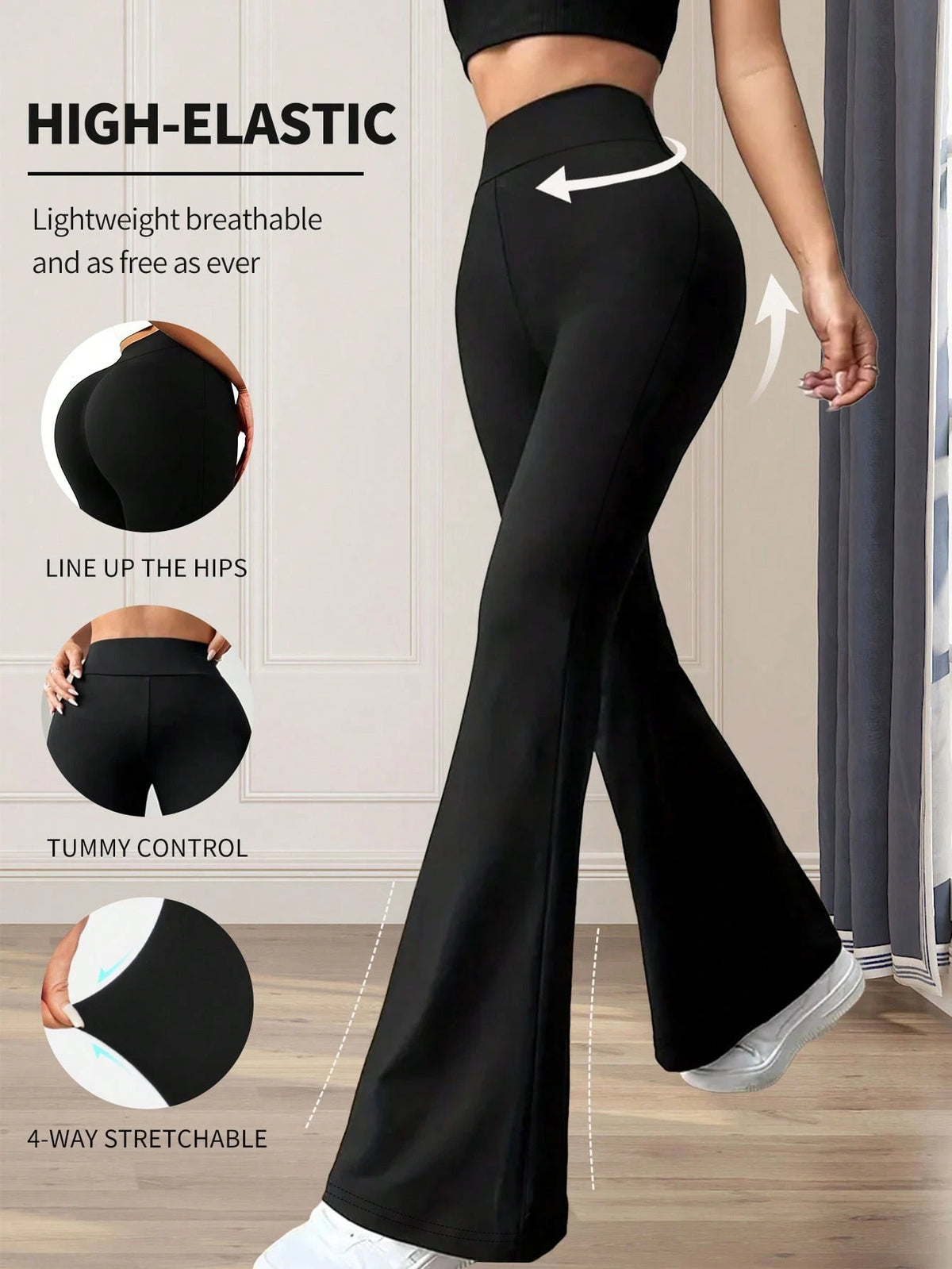 Plus Size High Waist Pants variant CJWF307108811KP|CJWF307108812LO|CJWF307108813MN|CJWF307108814NM|CJWF307108815OL