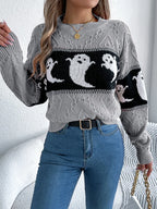 Ghost Round Neck Long Sleeve Sweater (9)