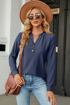Notched Long Sleeve T-shirt (2)