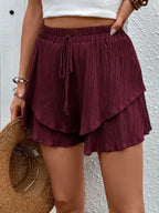Tied Layered High Waist Shorts (14)