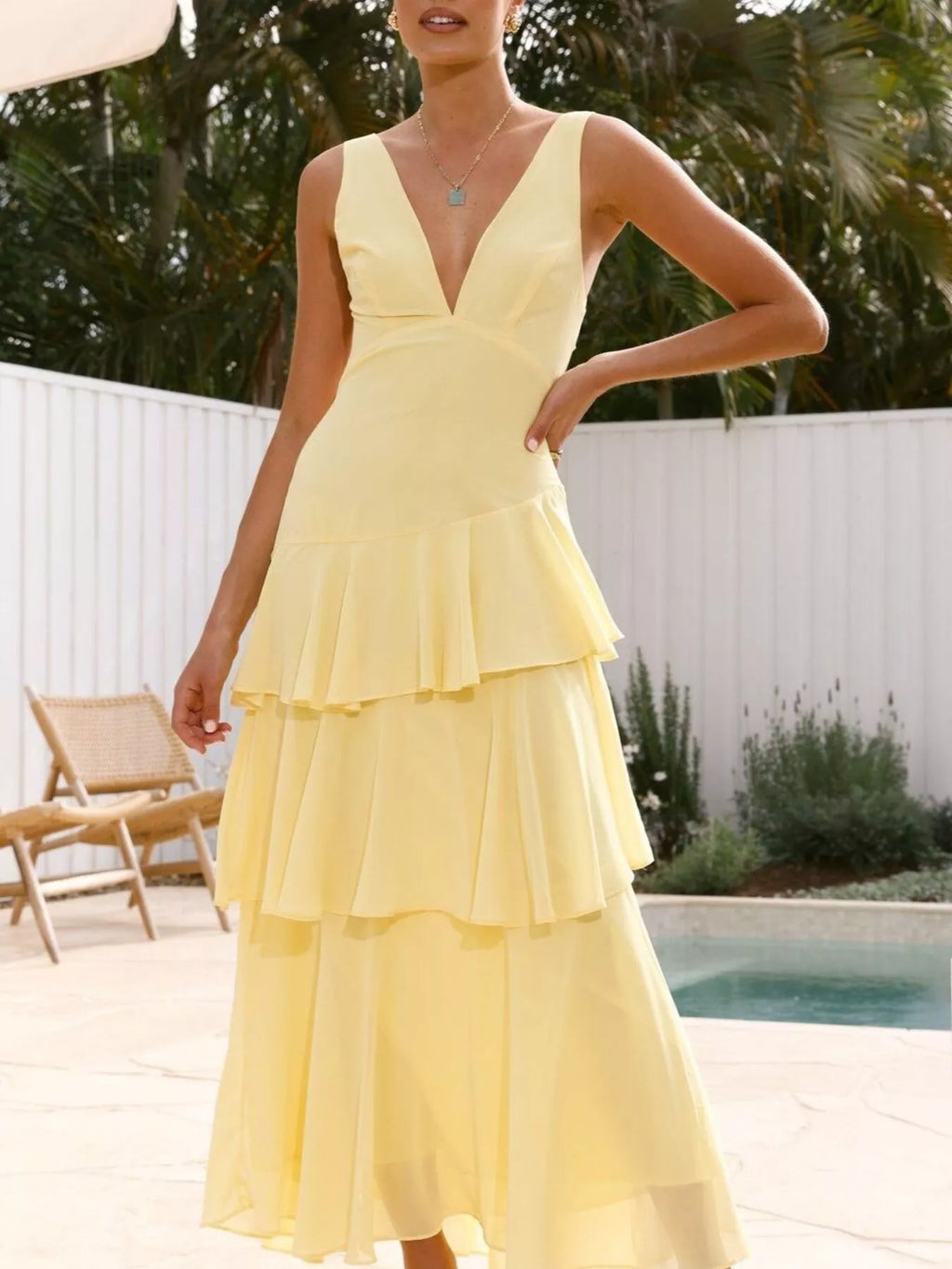 Sleeveless Ruffled Layered Backless Maxi Dress (4)