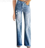 Washed White Mid Waist Slimming Denim Pants photo 2