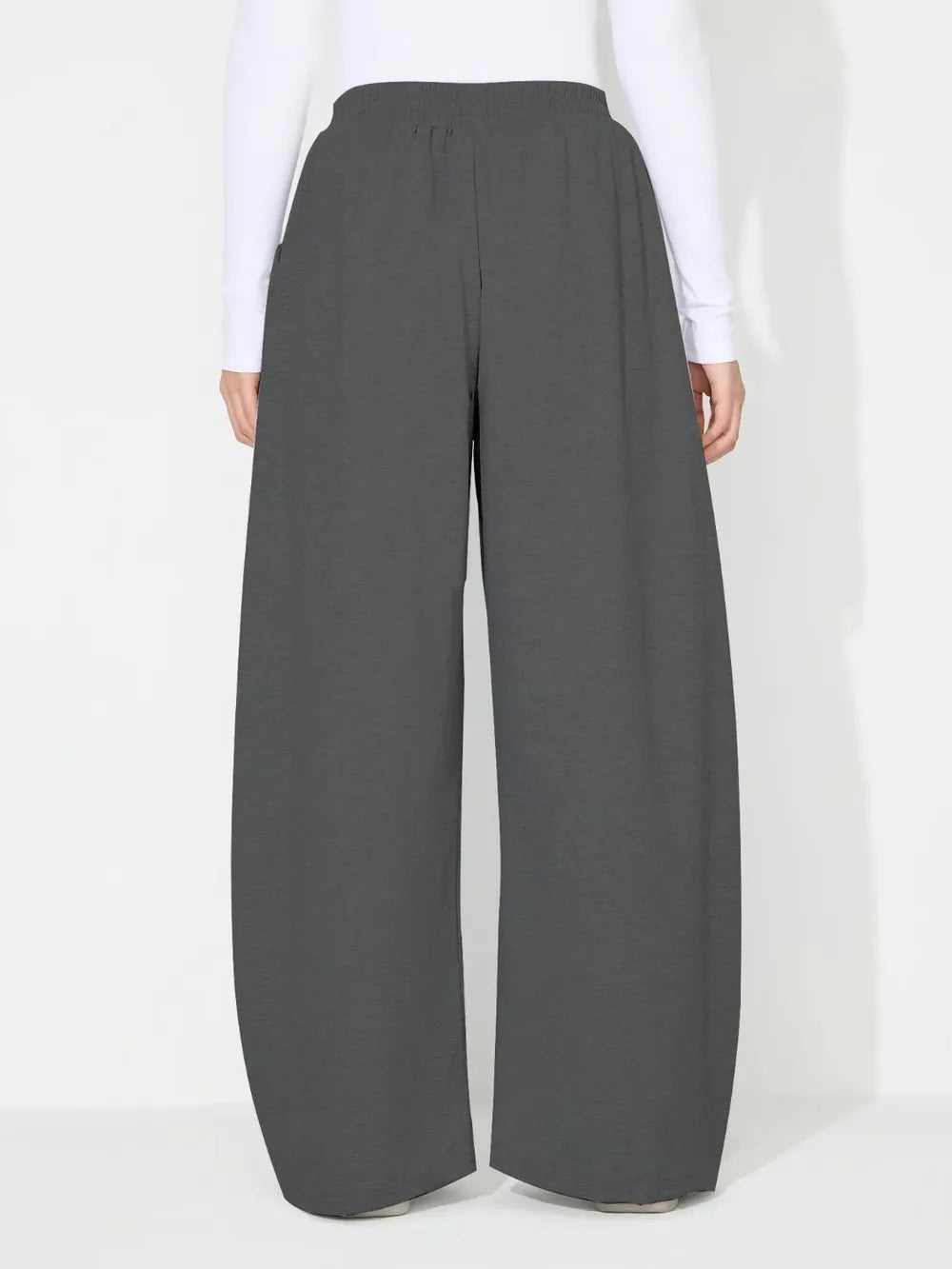 Elastic Waist Wide Leg Pants Pockets (13)
