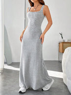 Ribbed Knit Square Neck Sleeveless Maxi Dress (8)