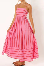 Striped Square Neck Cami Dress (5)