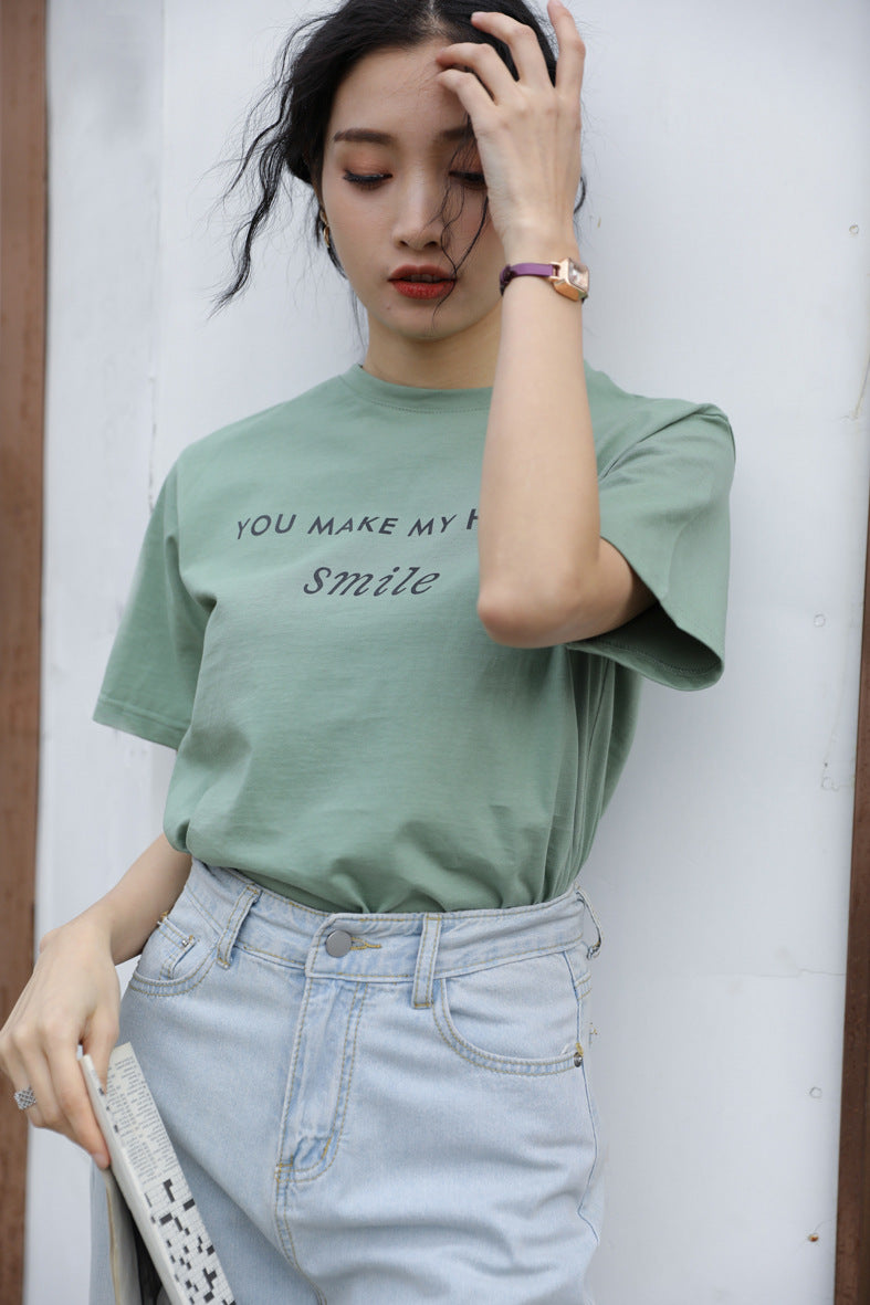Letter Printed T-shirt White photo 16