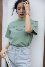 Letter Printed T-shirt White photo 16