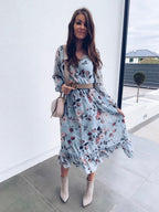 V-neck Print Dress Maxi photo 2