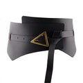Faux Leather Pu Waist Belt Triangle Buckle Wide Girdle variant CJYD122611802BY