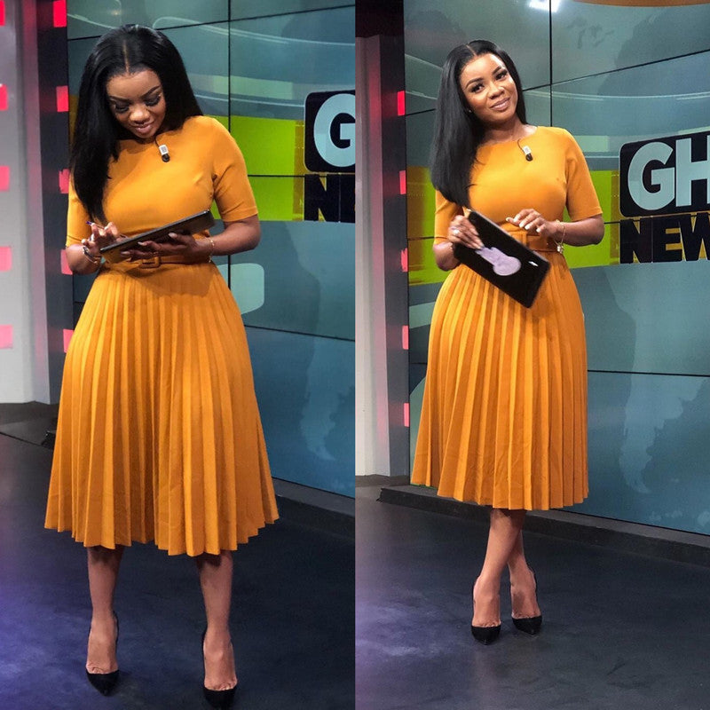 High Waist Pleated Dress photo 5