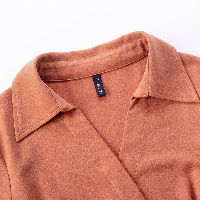 V-neck Shirt Dress photo 2