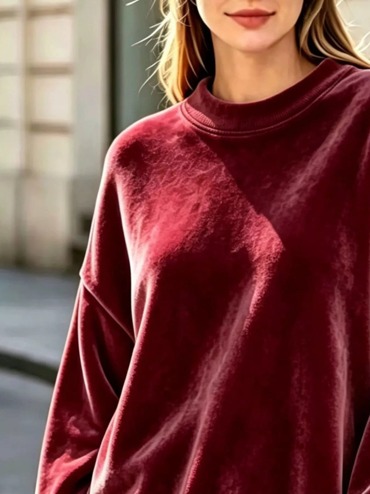 Full Size Crew Neck Dropped Shoulder Sweatshirt Plus (9)