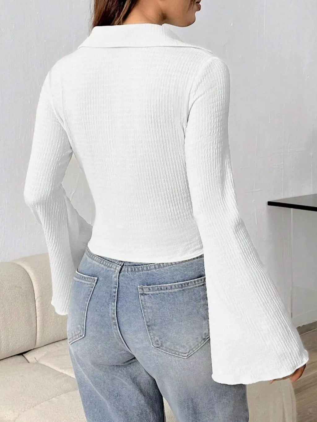 Button Up Flare Sleeve Shirt (24)