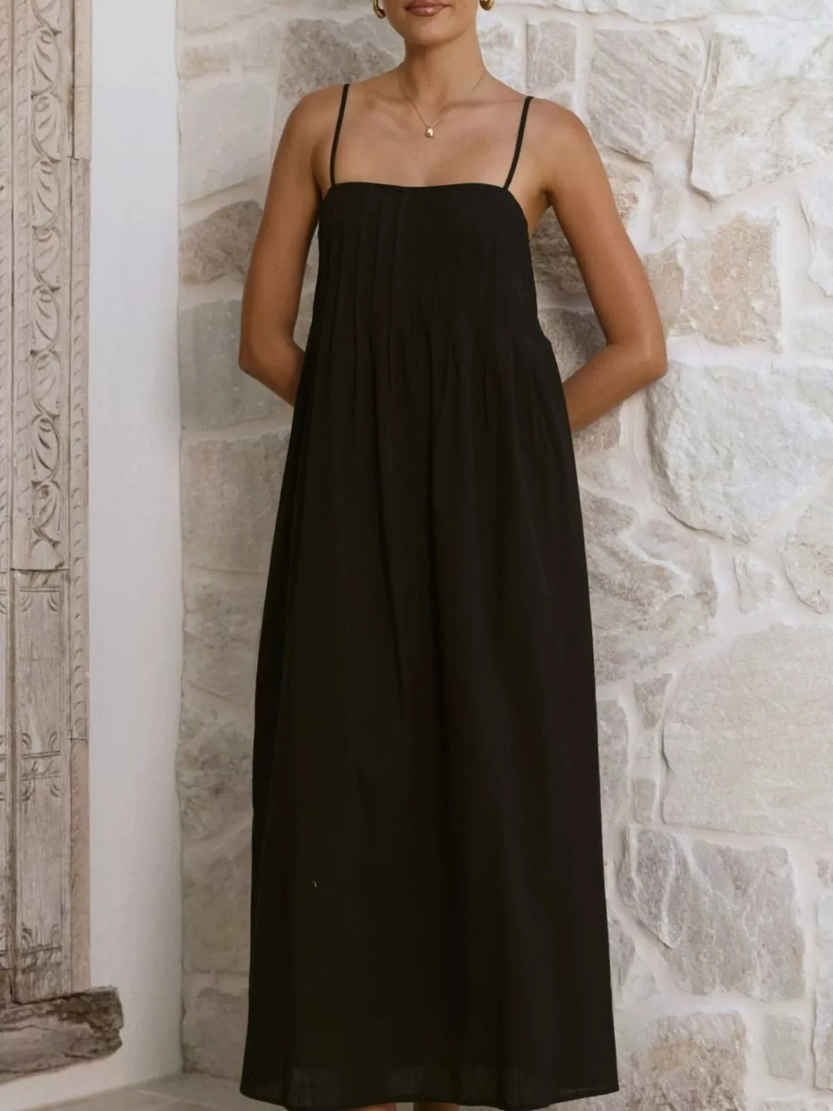 Pleated Bodice Midi Cami Dress (14)