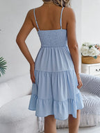 Smocked Back Tiered Cami Dress (7)
