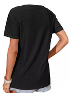 Eyelet Crisscross Short Sleeve T-shirt (2)