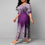 Long Sleeve Maxi Dress variant CJNSSYLY08397-Purple-XL|CJNSSYLY08397-Purple-4XL|CJNSSYLY08397-Purple-M|CJNSSYLY08397-Purple-S|CJNSSYLY08397-Purple-5XL|CJNSSYLY08397-Purple-XXL|CJNSSYLY08397-Purple-L|CJNSSYLY08397-Purple-3XL