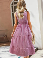 Striped Sleeveless Tiered Midi Dress (12)
