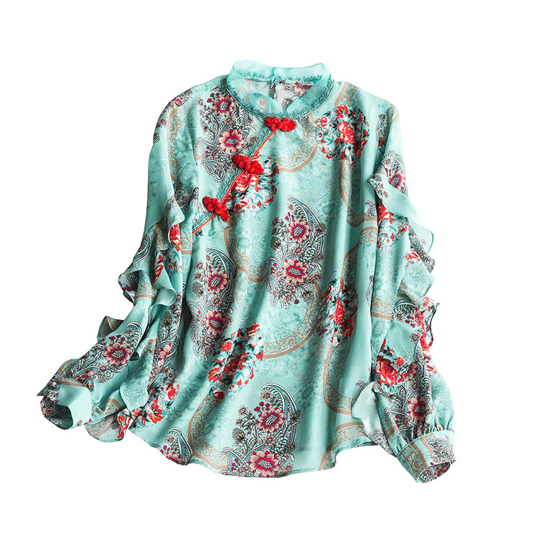 Silk Print Top photo 1